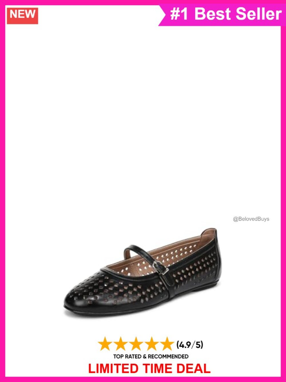 Women's Leather Mary Jane Flats Comfort Walking Shoes Ankle Strap